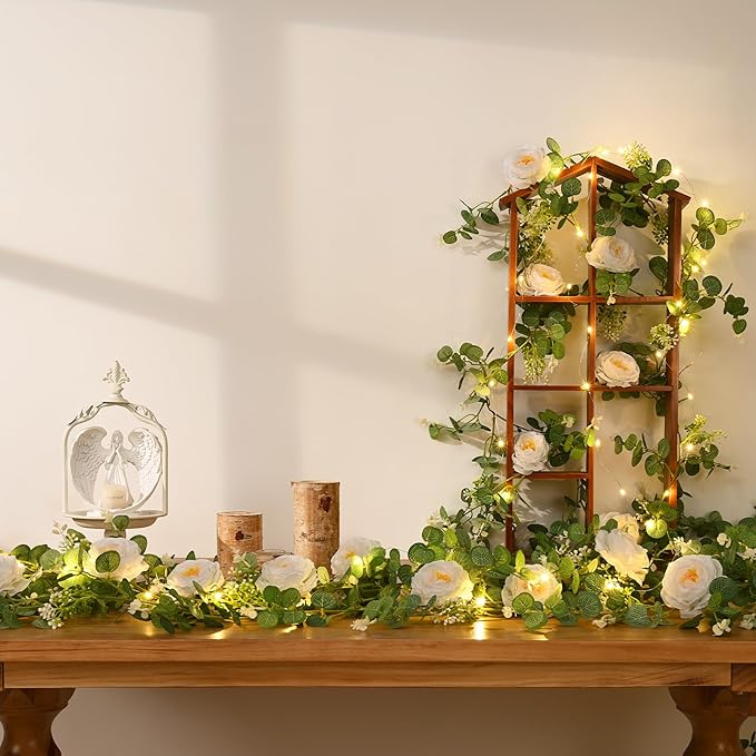 Dolicer 2Pcs 13Ft Artificial Eucalyptus Garlands - Image 4