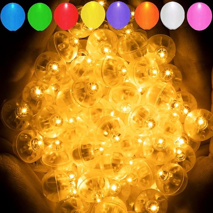 Aogist 200pcs Orange Balloon Light, Long Standby Time Waterproof Mini Ball Light by Aogist