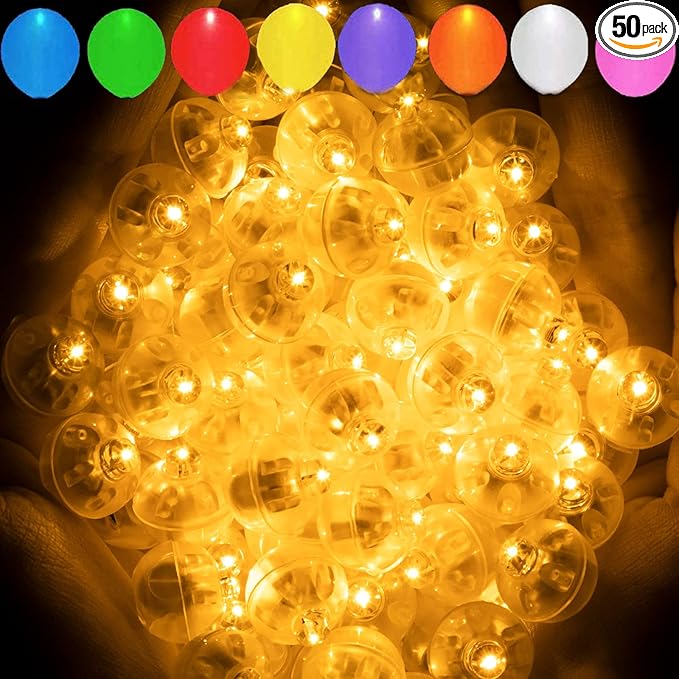 Aogist 50pcs Orange Balloon Lights, Long Standby Time Waterproof Mini Light by Aogist