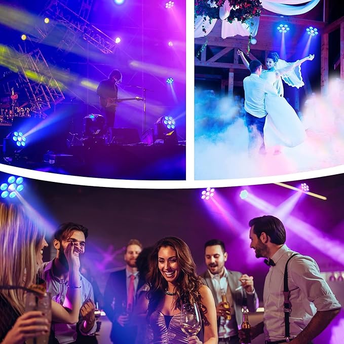 BETOPPER DJ Lights Moving Head, 7x8W RGBW Sound Activated/DMX Lighting - Image 2
