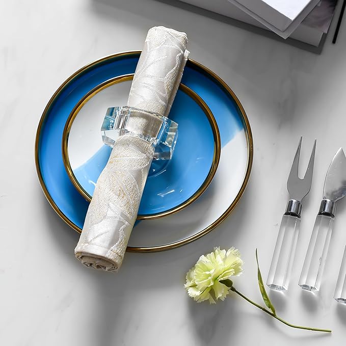 Crystal Napkin Rings, Elegant Table Decor Holders - Image 4