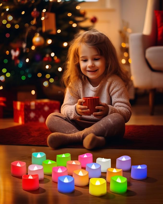 Homemory Multi Color Changing Tea Lights Battery Operated, 7-Color Changing LED - Image 9