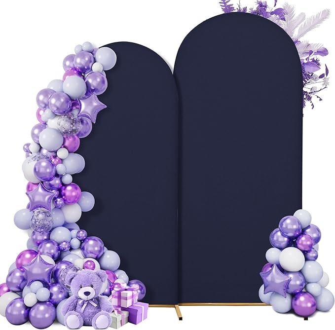 Wedding Arch Cover 7.2FT 6FT Arch Backdrop Cover Spandex Fitted Arch Cover by Unknown
