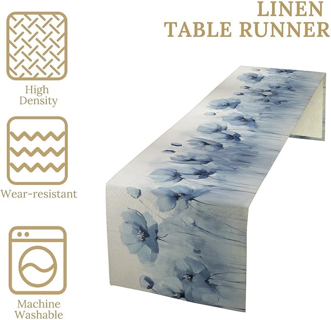 Abstract Floral Table Runner, 13x60 Inch - Image 3