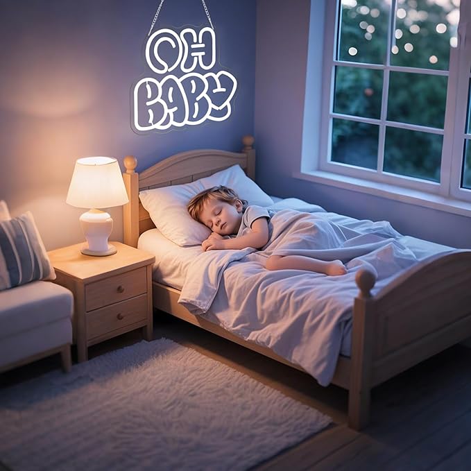 Oh Baby Neon Sign for Backdrop Wall Decor, Cute Decorative Lights, oh baby Neon - Image 6