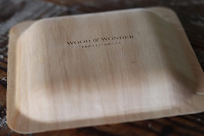 Mr. and Mrs. Disposable Wedding Plates – Rustic, Compostable Alternative to - Image 9