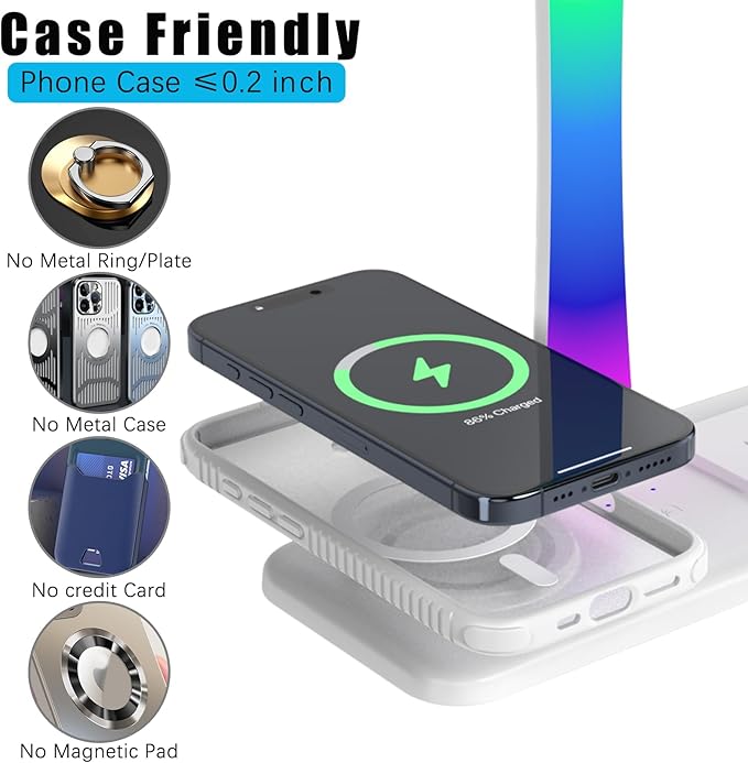 Headphone Stand with Wireless Charger, Gaming Headset Stand with RGB Light Mode - Image 6