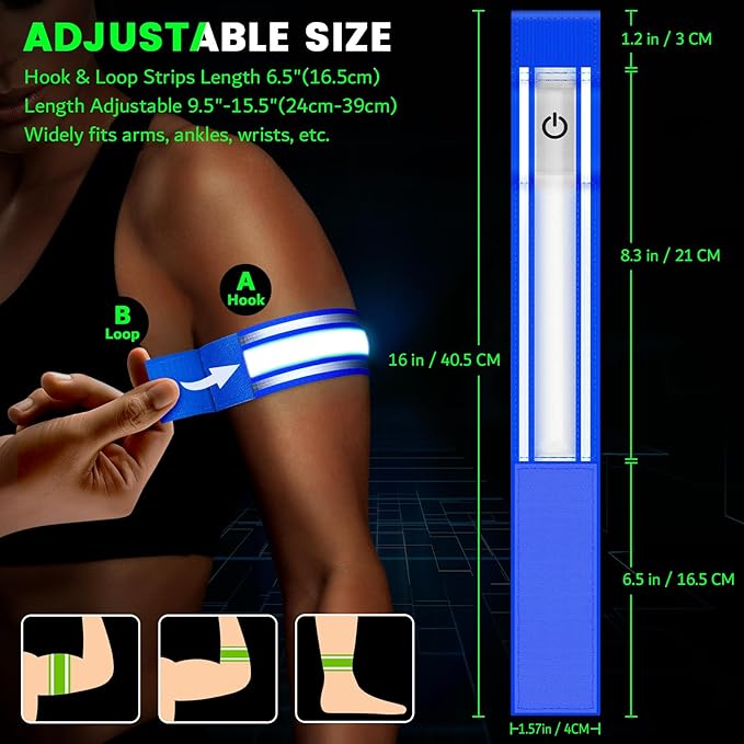 LED Armband for Running, Light Up Arm Bands for Night Walking Running, - Image 6