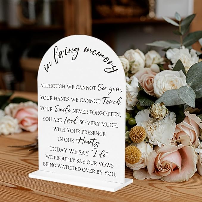 In Loving Memory Wedding Sign, Wedding Engagement Bridal Shower Baby Shower - Image 5