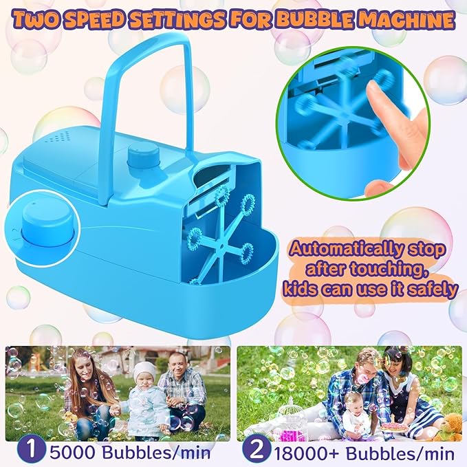 Bubble Machine, 18000+ Bubbles Per Minute Bubble Maker Blower - Image 3