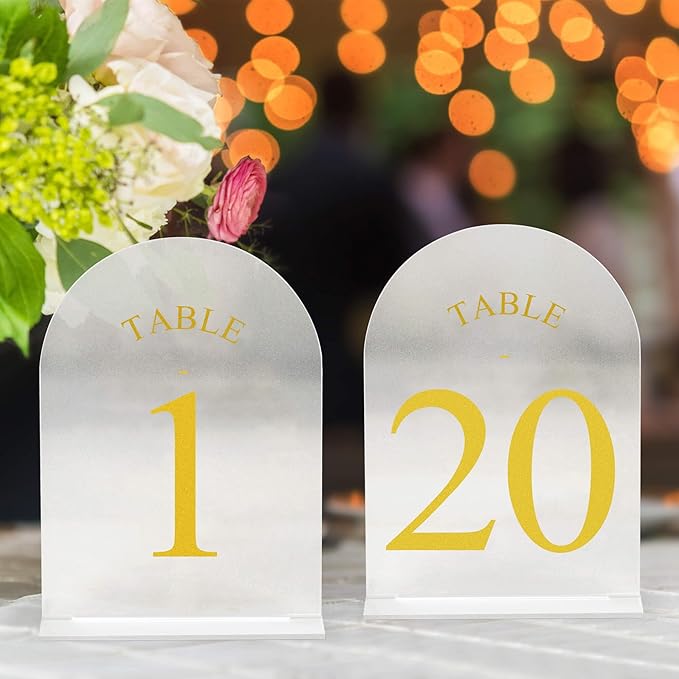 JOYIT Frosted Arch Wedding Table Numbers 1-20 by JOYIT