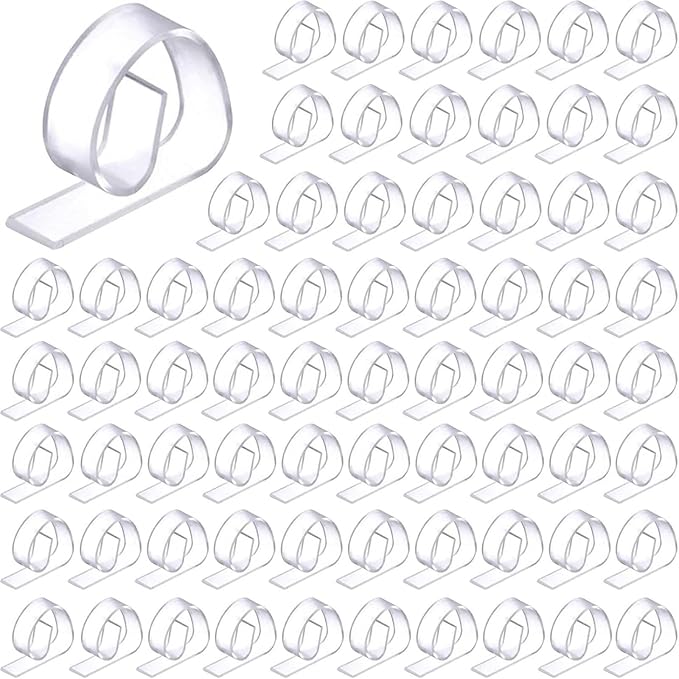 Eccliy 300pcs Transparent Clear Tablecloth Clips Plastic Table Cloth Clips by Eccliy