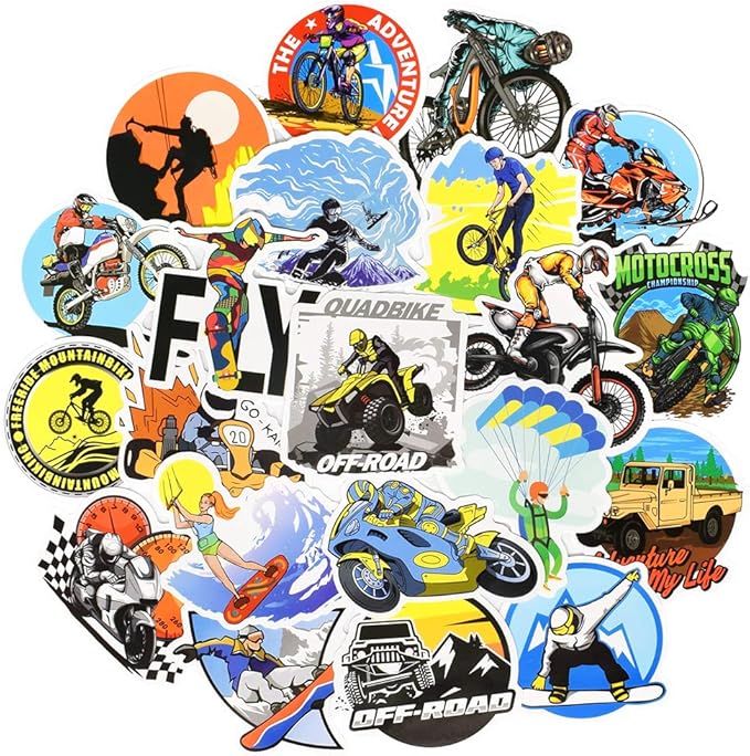 QTL Sport Stickers for Teens Kids Sport Stickers for Water Bottle Skateboard by QTL