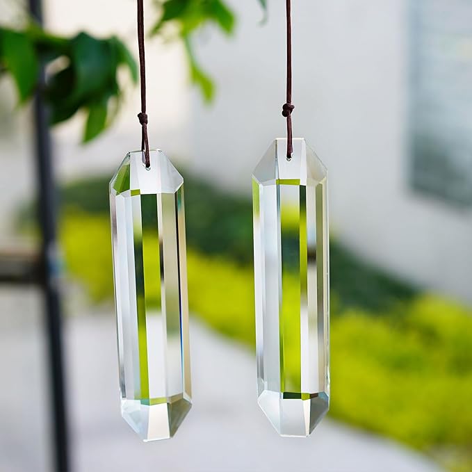 HDCRYSTALGIFTS Set 2 Crystal Suncatchers, 120mm Large Prism Sun Catchers - Image 6