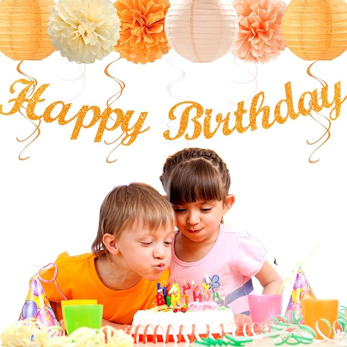 Orange-Beige Fal Boho Birthday Party-Decorations - Image 6