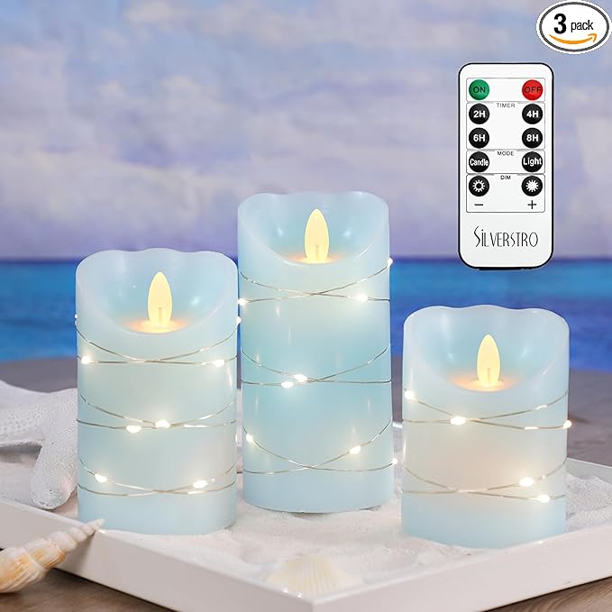 Silverstro Nautical Flameless Candles by Silverstro