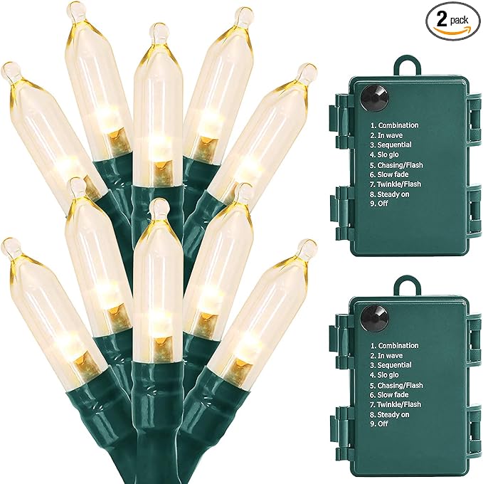 Outdoor String Lights Christmas Lights 50 LED Battery Operated String Lights by MAGOTANChristmasLights