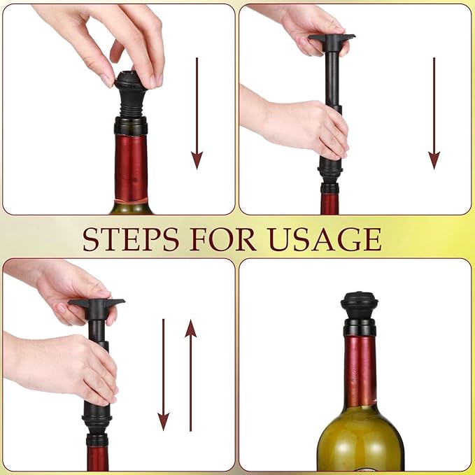 18 Pieces Wine Saver Pump with Vacuum Reusable Preserver Practical Wine Keeper - Image 4
