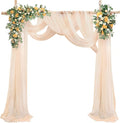 Arch Drapes for Wedding Arch Draping Fabric Champagne Sheer Backdrop Curtain by Gogoparti