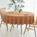 maxmill Fall Round Tablecloth Linen Texture Stain Resistant Waterproof by maxmill