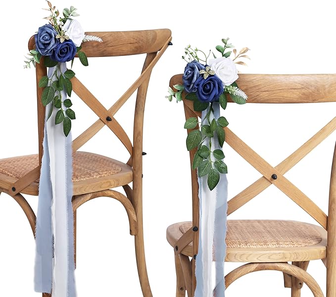 Wedding Aisle Decorations for Wedding Ceremony Set of 10 Pew Flowers for Church by DreamBuilt