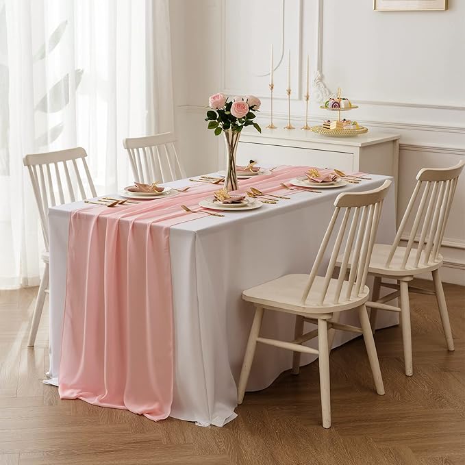 12Pack 9ft Chiffon Table Runner 14x108 Inch Sheer Romantic Table Runner - Image 7