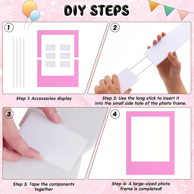 32 x 24 Inch Large Blank DIY Photo Booth Props Picture Frame Party Frame DIY - Image 4