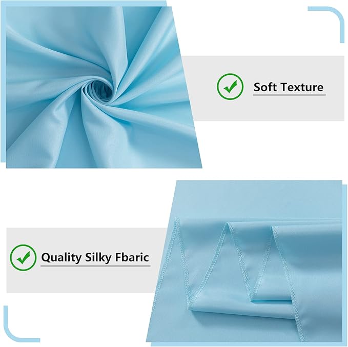 MYSKY HOME Light Blue Backdrop Curtains - Image 6