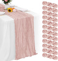 Aktor 12 Pack Dusty Pink Table Runner Boho Cheesecloth Table Runner Semi Sheer by Unknown