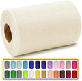 Ivory Tulle Fabric Roll 6 Inch X 300 FT Matte Tulle Ribbon Netting Mesh Spool by MIGLORIA