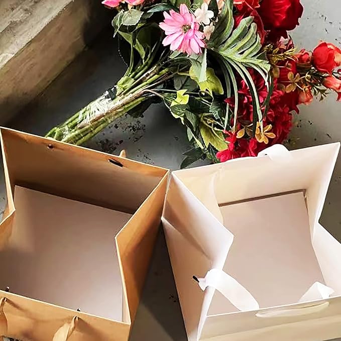 Kraft Paper Gift Bag Small Square Bottom Kraft Paper Bags - Image 6