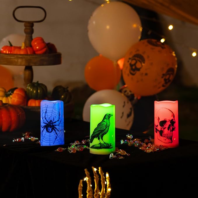 Homemory Halloween Candles, Color Changing Flameless Candle, Battery Opeated - Image 7