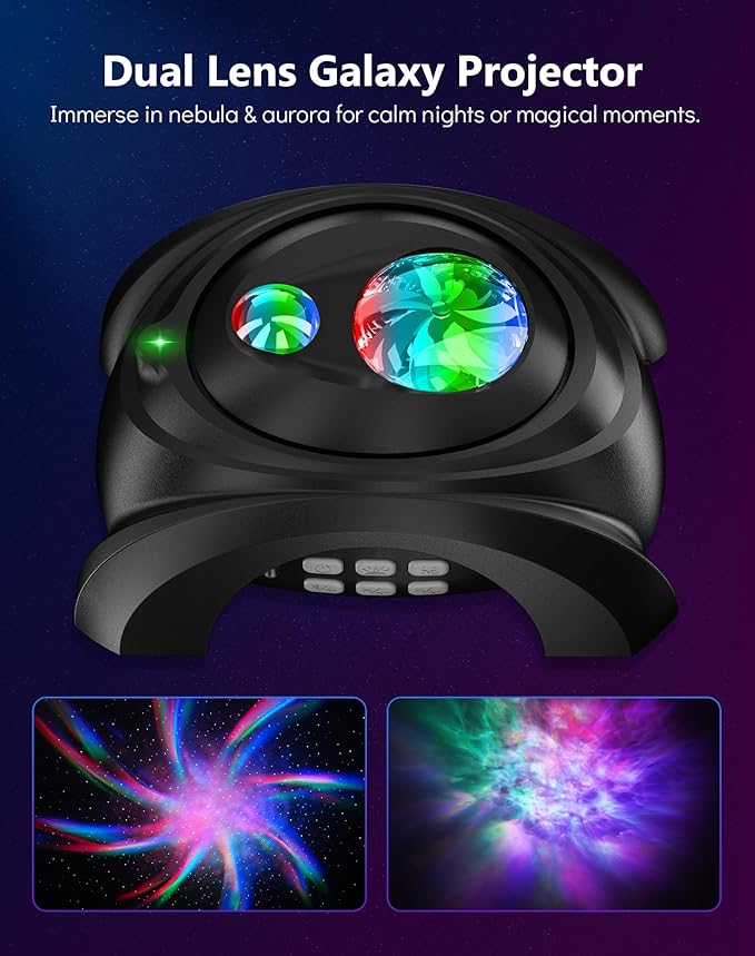 Rossetta Galaxy Projector, 58 Lighting Effects Star Projector Bluetooth Speaker - Image 4