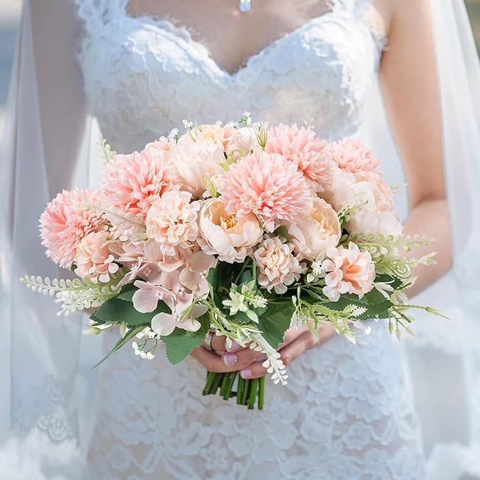 12 Packs Peonies Artificial Flowers, Silk Artificial Peonies Flowers Fake Peony - Image 3