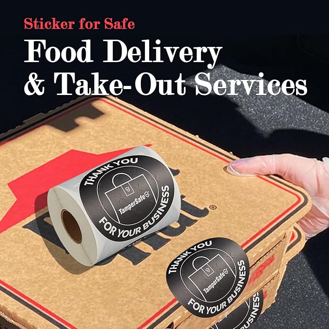 Angel's Peel Lounge Thank You Tamper Proof Stickers Roll — Tamper Evident - Image 7