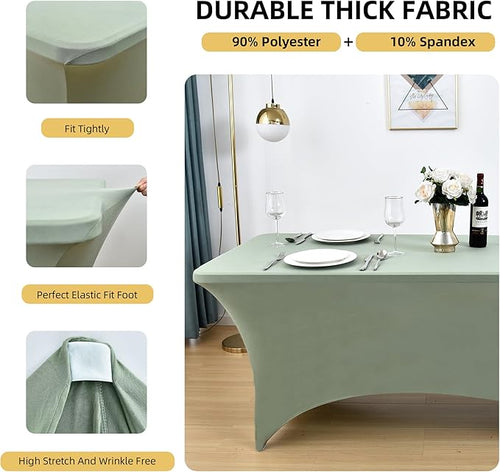 10-Pack 6ft Spandex Table Covers - Image 2