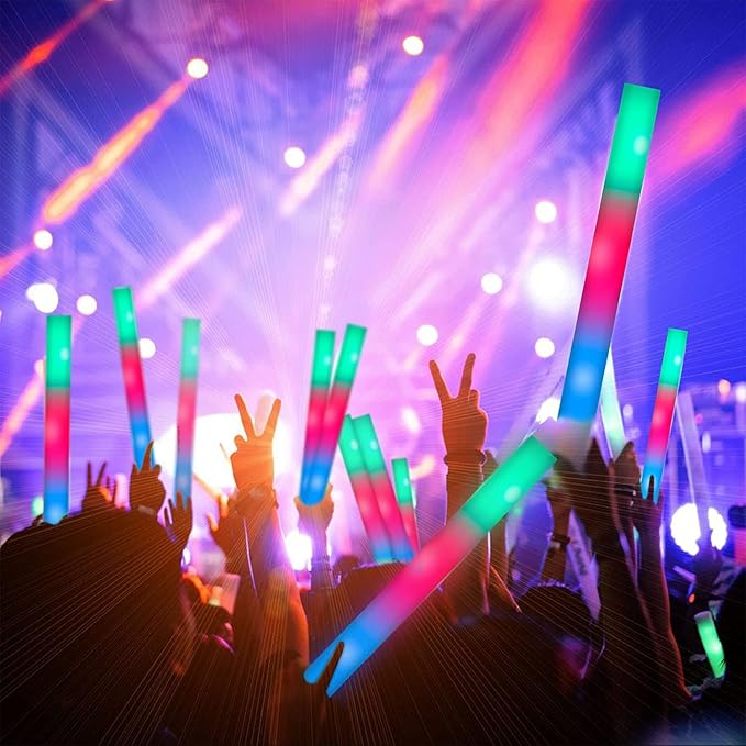 174 Pack LED Foam Glow Sticks, Glow Stick Bulk Party Pack - Image 2