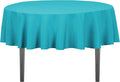 LinenTablecloth 70-Inch Round Polyester Tablecloth Turquoise by Shindigz