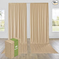 PartyVillage 50ft×15ft Beige Backdrop Curtain by PartyVillage