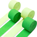 PartyWoo Crepe Paper Streamers 4 Rolls 328ft, Pack of Crepe Paper Light Green by PartyWoo