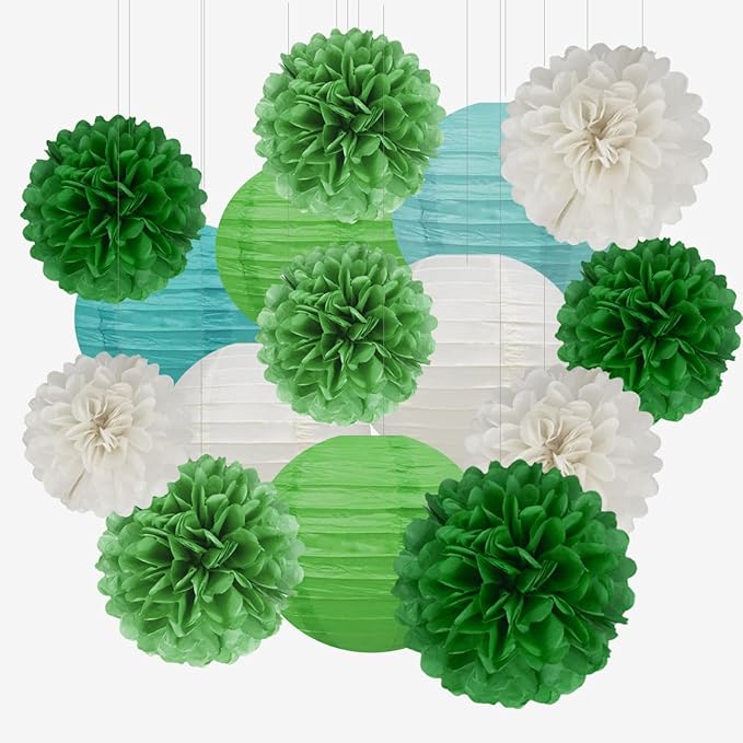 White Green Party Decoration by HongTongTong