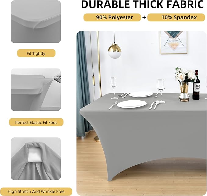 113 6-Pack 6ft Spandex Table Covers - Image 2