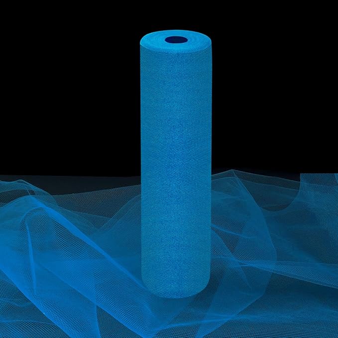 Turquoise Tulle Fabric Rolls 54 Inch by 10 Yards Fabric Tulle Bolt by IONTACH