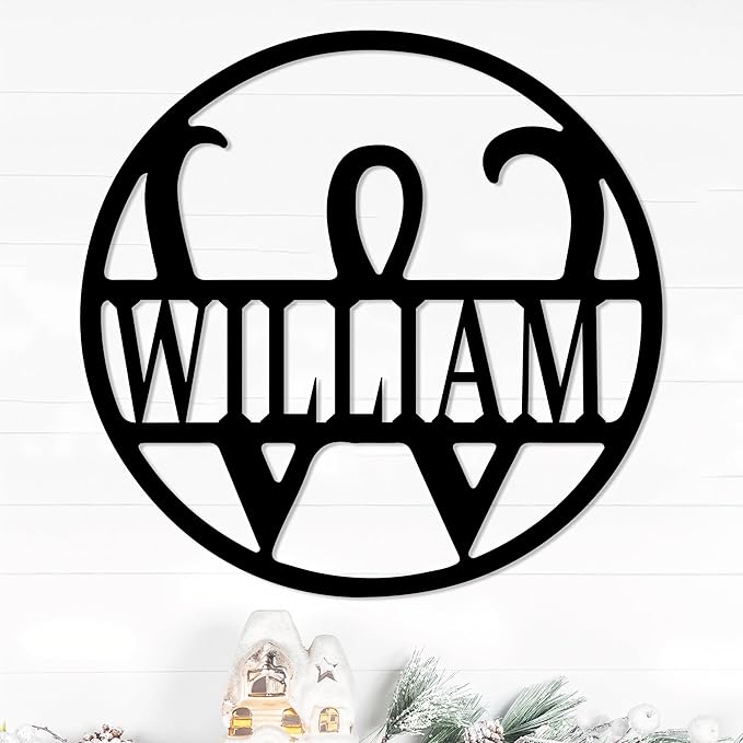Personalized Metal Name Signs, Split Letter Monogram Wall Decor, Custom Last - Image 2