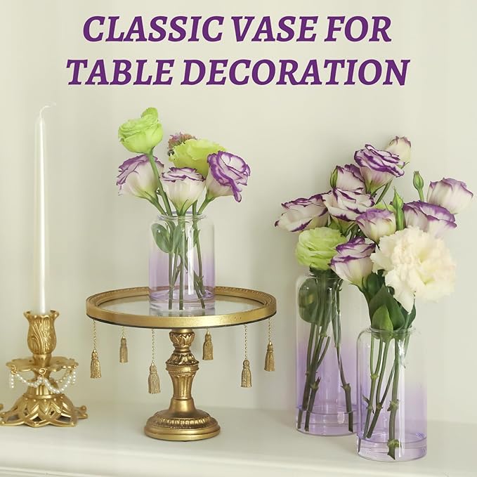 12Pcs Purple Vase Glass Bud Vases Set, Small Vases - Image 6