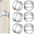 6 Pcs Stainless Steel Bead Side Napkin Rings Delicate Serviette Buckles by frjjthchy