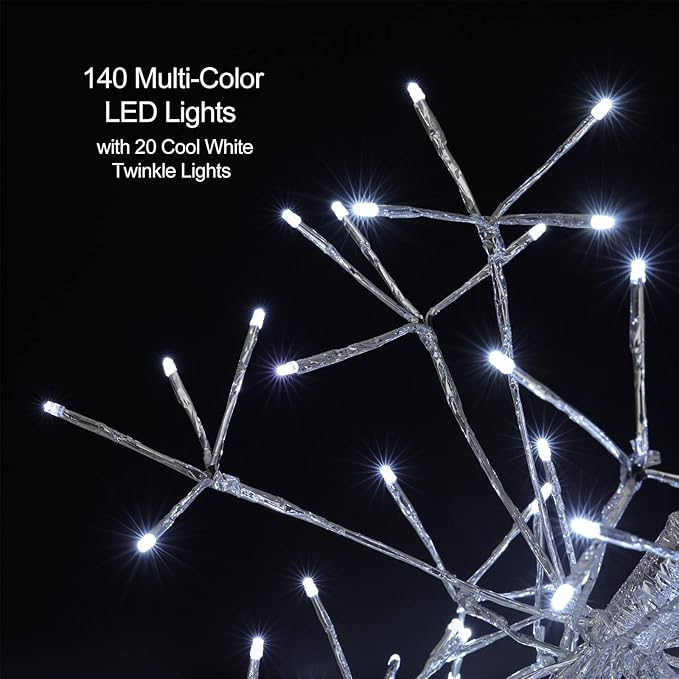 Christmas led Sparkle Ball Hanging Outdoor décorations -Haning Twig Ball - Image 5