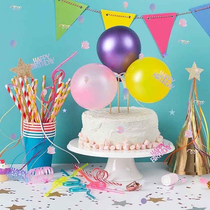 1000pcs Happy Birthday Confetti, Iridescent Party Confetti Metallic Glitter - Image 5