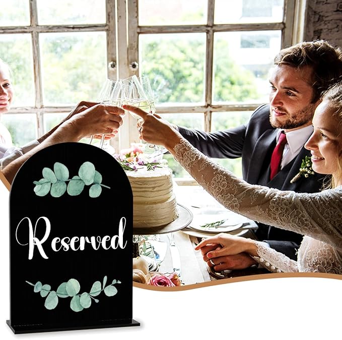 Black The Drinks are on Us Sign, Wedding Engagement Bridal Shower Party Decor - Image 6