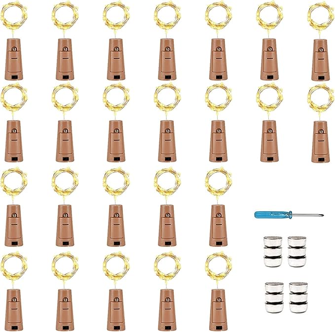 YJFWAL 24Pack 20LED Wine Bottle Lights by YJFWAL